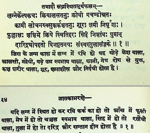 Effect of Sun in twelfth house of Janam Kundli (Natal chart) as per Jatakabharanam