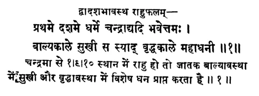 Effect of Ketu in various houses of Janam Kundli (Natal chart) as per Gauri Jataka