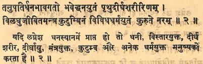 Effect of Lagna lord in the second house as per Yavan Jataka