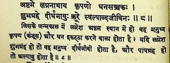 Effect of Lagna lord in the eighth house as per Bhrigu Samhita